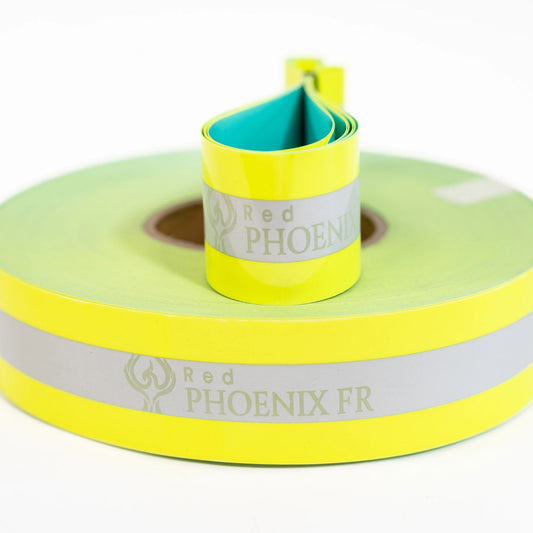 BUDGET FRC 2" HI-VIS REFLECTIVE FLAME RETARDENT HEAT TRANSFER WARNING TAPE