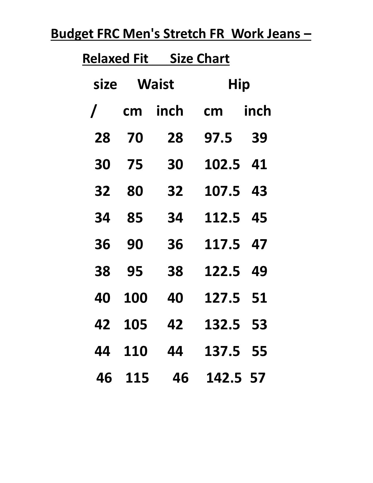 Budget FRC Men's FR Stretch Work Jeans – CAT 2 | NFPA 2112 Certified