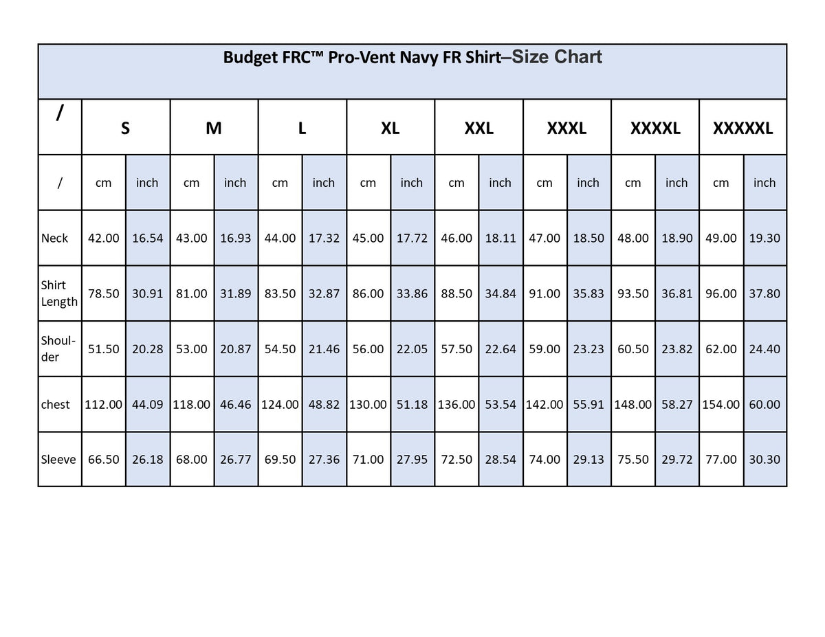 Budget FRC™ Pro-Vent Navy FR Shirt