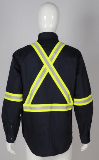 FORGE FR MENS HI-VIS TAPING SOLID BUTTON SHIRT