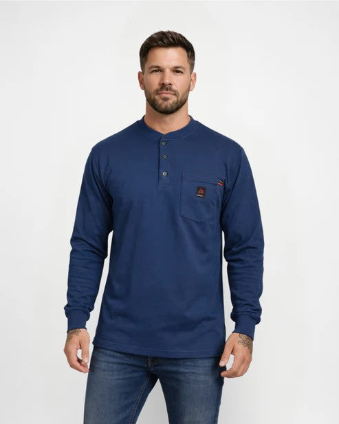 FORGE FR MENS FR HENLEY KNIT SHIRT 6.5 OZ