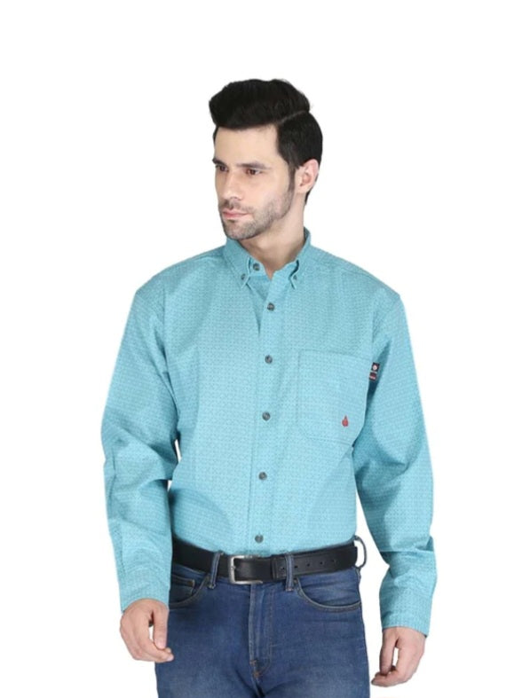 ForgeFR Men's FR Print & Plaid Shirt