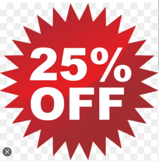 25% off any purchase of $50 or more