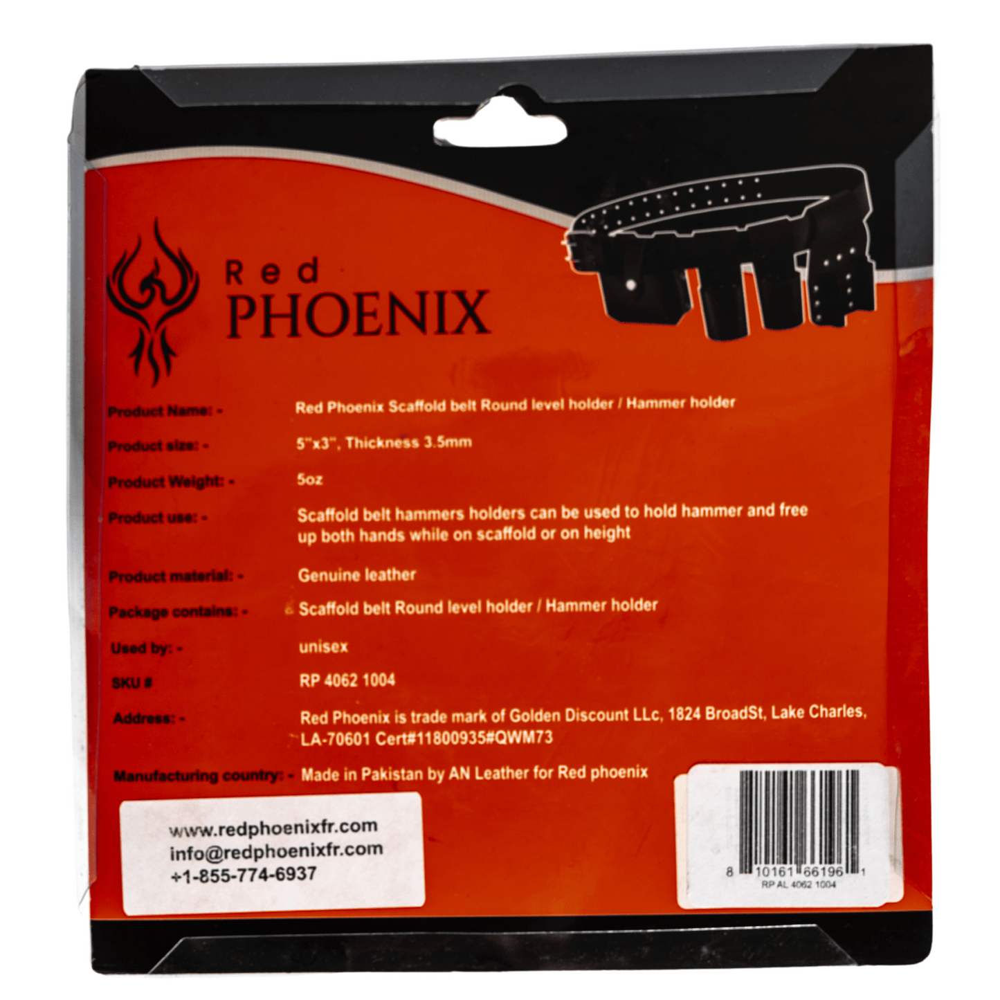 Red Phoenix Scaffold belt Round level holder