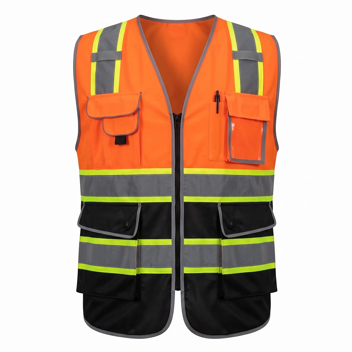 G.R.I.T Multi Pockets Men's Mesh Reflective Vest ANSI Class 2