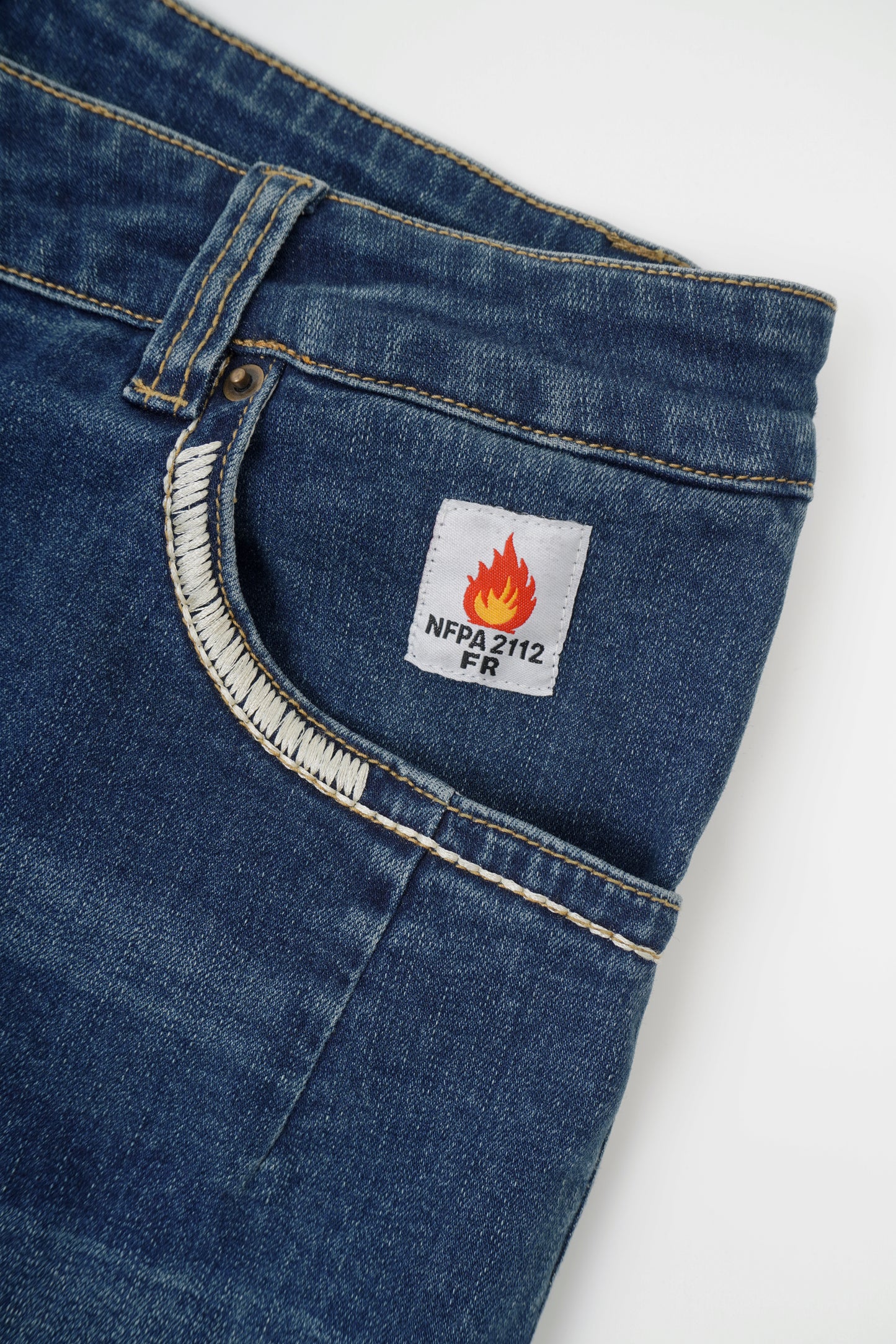 Budget FRC Men's Stretch Embroidery FR Jeans – Relaxed Fit | CAT 2 | NFPA 2112