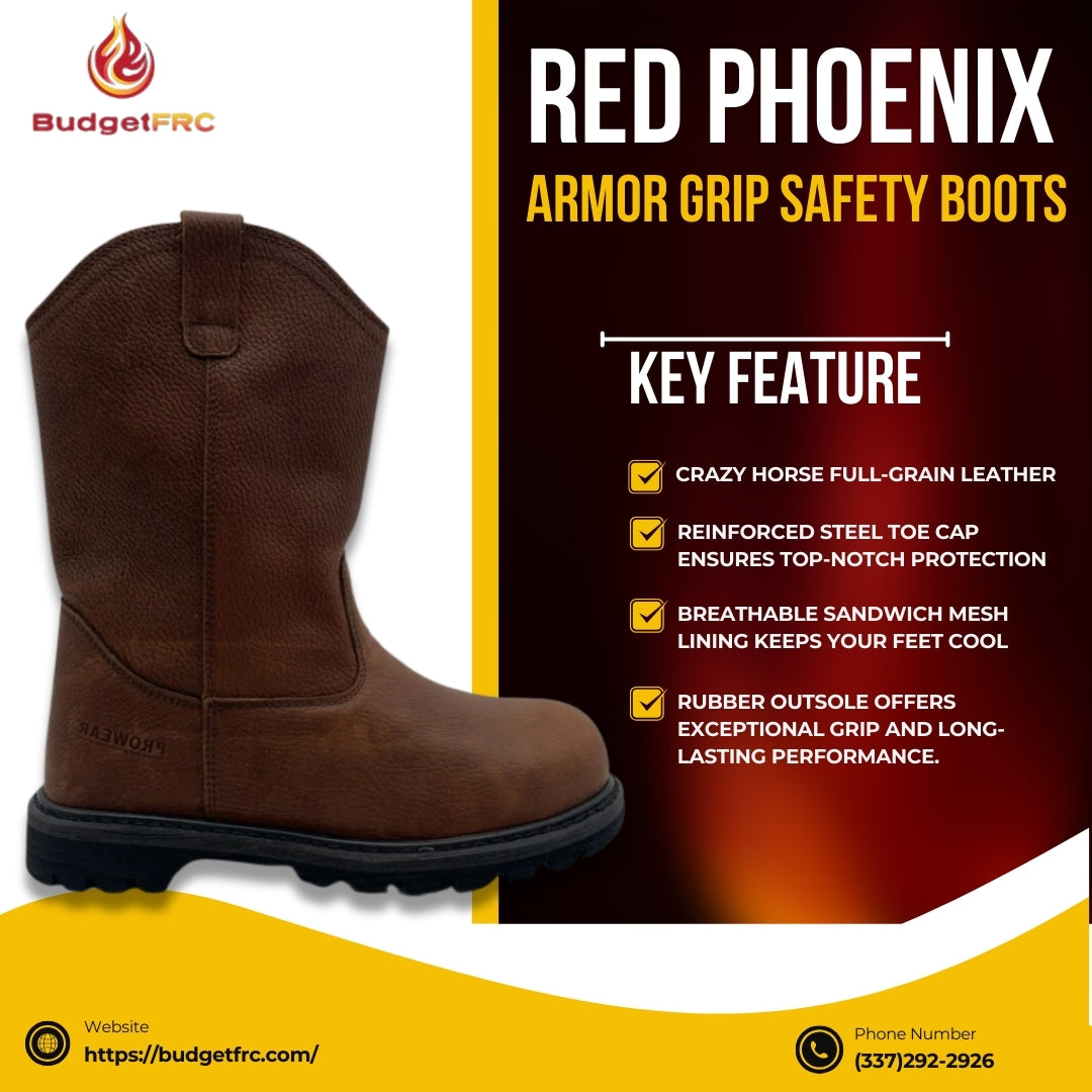 Red Phoenix Kevlar Steel Shield Boots