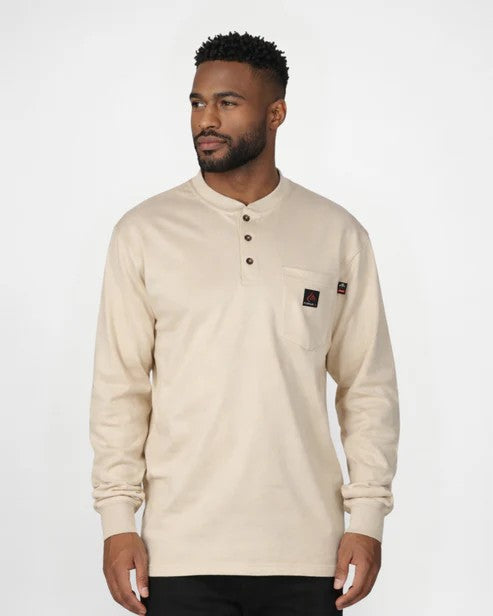 FORGE FR MENS FR HENLEY KNIT SHIRT 6.5 OZ