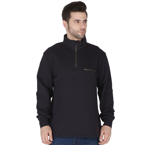 ForgeFR Men's Navy 1/4 Zip Sweater